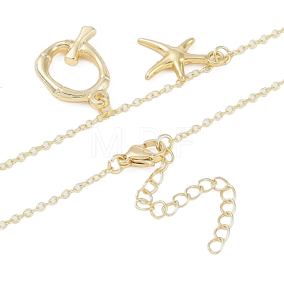 Bohemian Summer Beach Style 18K Gold Plated Shell Shape Initial Pendant Necklaces IL8059-17-1