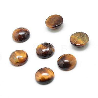 Natural Tiger Eye Gemstone Cabochons G-T020-12mm-26-1