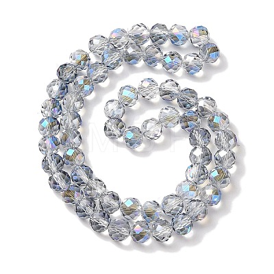 Half Rainbow Plated Electroplate Beads Strands EGLA-H104-08A-HR01-1