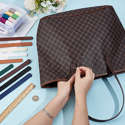 18Pcs 9 Colors PU Leather Bag Handles DIY-CL0001-77-1