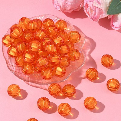 Autumn Theme Transparent Acrylic Beads TACR-S089-20mm-11-1