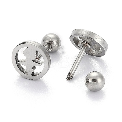 201 Stainless Steel Barbell Cartilage Earrings EJEW-R147-33-1
