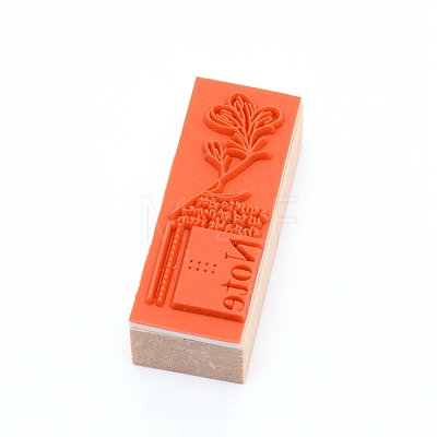 Wooden Stamps AJEW-WH0018-64H-1