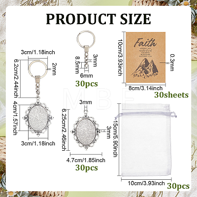 30Pcs Alloy Split Key Rings FIND-PH0061-62-1