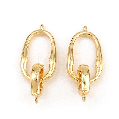 Brass Fold Over Clasps KK-H292-25G-1