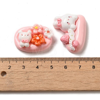 Opaque Resin Decoden Cabochons RESI-K037-02-1