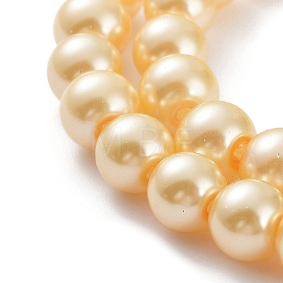 Baking Painted Pearlized Glass Pearl Round Bead Strands HY-Q330-8mm-61-1