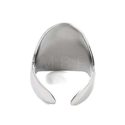 304 Stainless Steel Open Cuff Rings RJEW-C095-05P-1