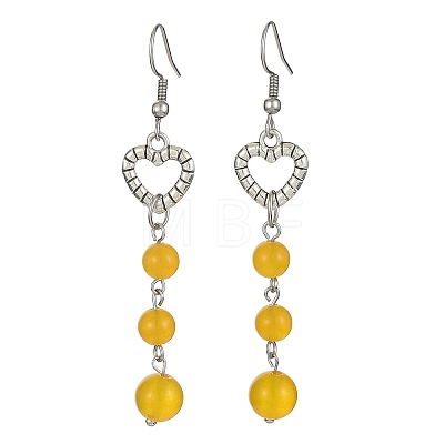Natural Mixed Gemstone Dangle Earrings EJEW-JE05345-1