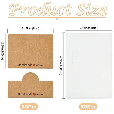 50Pcs OPP Cellophane Bags CDIS-YW0001-28B-1