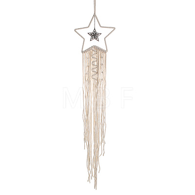 Woven Net/Web with Macrame Cotton Wall Hanging Decorations PW23021572758-1
