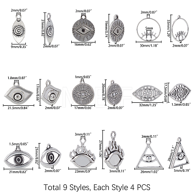 Tibetan Style Alloy Pendants & Cabochons & Pendants Rhinestone Setting PALLOY-PH0005-94AS-1