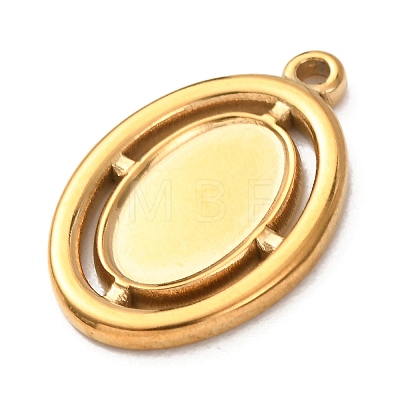 304 Stainless Steel Pendant Cabochon Settings STAS-Z204-04G-01-1