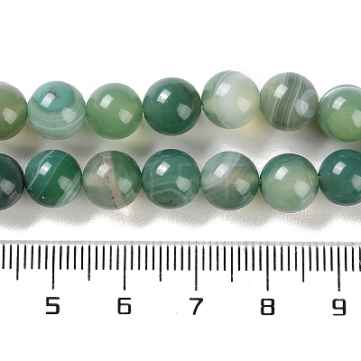 Natural Striped Agate/Banded Agate Beads Strands X-G-Z060-A01-B01-1