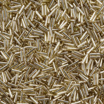 Plated Glass Bugle Beads SEED-S046-01B-22-1