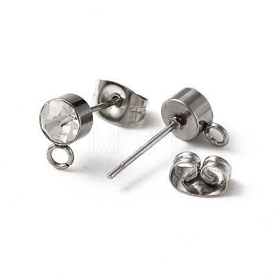 304 Stainless Steel Stud Earrings Findings STAS-WH0029-44C-P-1