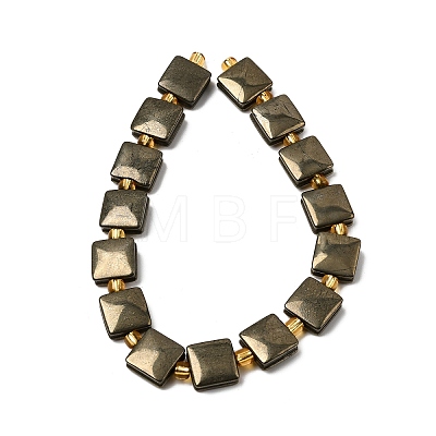 Natural Pyrite Beads Strands G-Z131-G01-01-1