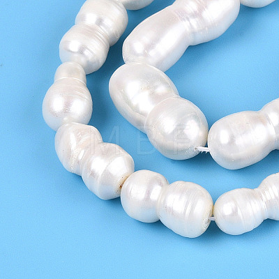 Natural Baroque Keshi Pearl Beads Strands PEAR-S020-O04-1