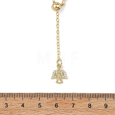 Adjustable Brass Cable Chain & Paperclip Chain Lariat Necklaces NJEW-JN06150-01-1