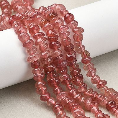 Natural Strawberry Quartz Beads Strands G-P622-B01-02-1
