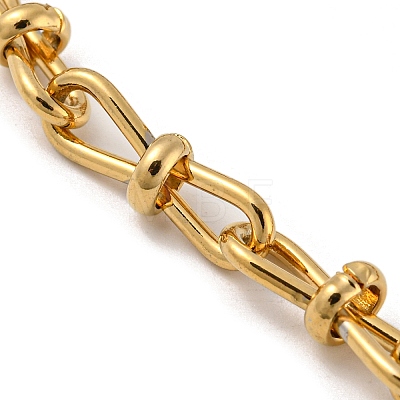 201 Stainless Steel Bowknot Link Chain Bracelets BJEW-G696-02G-1