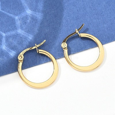 304 Stainless Steel Hoop Earrings EJEW-F105-23G-1