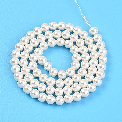 Baking Painted Pearlized Glass Pearl Bead Strands HY-N002-5mm-A11-1