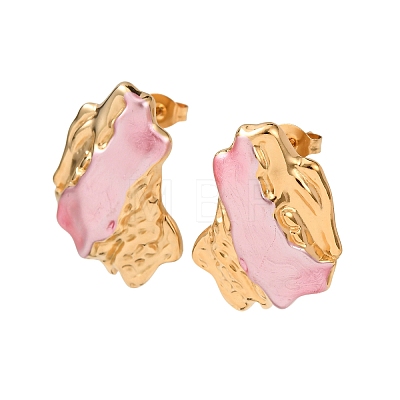 304 Stainless Steel Stud Earrings EJEW-T054-15G-1