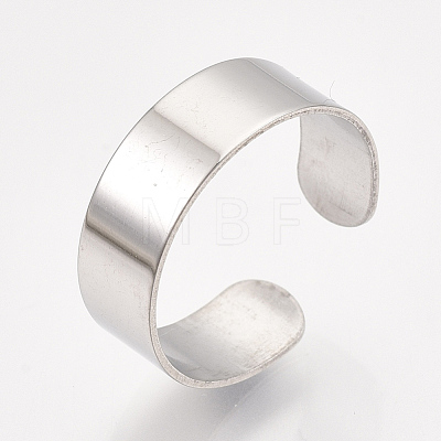 304 Stainless Steel Cuff Rings STAS-T045-22A-P-1