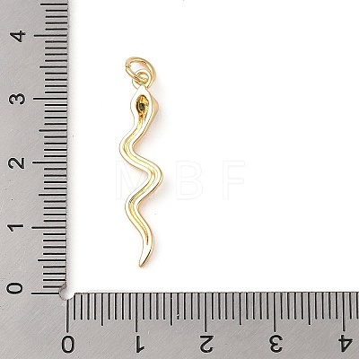 Brass Micro Pave Cubic Zirconia Pendants X-ZIRC-P121-03B-G-1