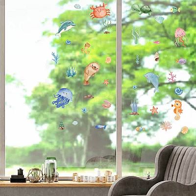 8 Sheets 8 Styles PVC Waterproof Wall Stickers DIY-WH0345-175-1