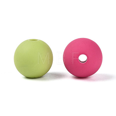 Frosted Opaque Acrylic Beads FACR-T008-04M-02-1
