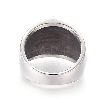 304 Stainless Steel Signet Band Rings for Men RJEW-D073-29-AS-1