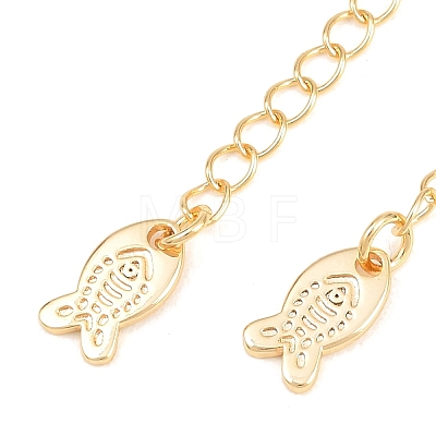 Brass Curb Chain Extender KK-P354-09G-1