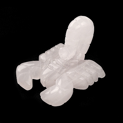 Natural Rose Quartz Carved Healing Scorpion Figurines DJEW-M008-01H-1