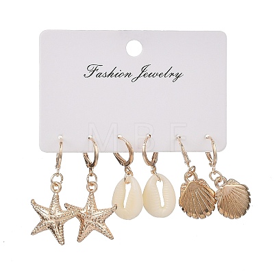 Alloy Leverback Dangle Earrings EJEW-B159-02G-1