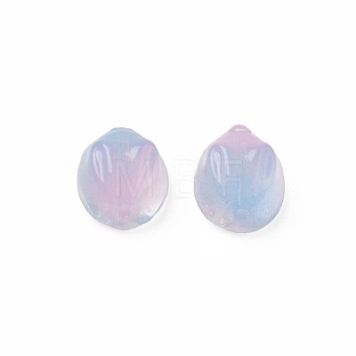 Two Tone Transparent Spray Painted Glass Beads X-GLAA-Q092-06-C03-1