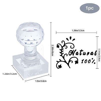 Clear Acrylic Soap Stamps with Big Handles DIY-WH0438-032-1