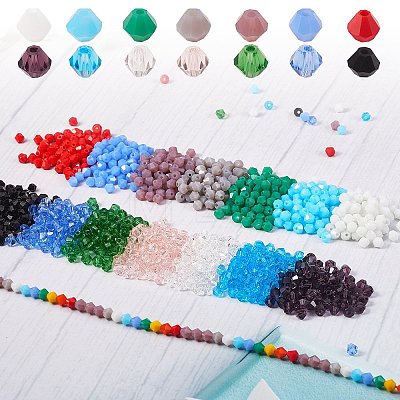 1680Pcs 14 Style Opaque Solid Color & Transparent Glass Beads GLAA-SZ0001-82-1