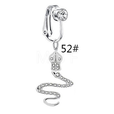Zinc Alloy Pave Clear Cubic Zirconia Clip on Belly Rings FS-WGD716D-04-1-1