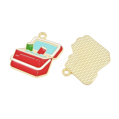 Alloy Enamel Pendants AL-CBA6AEB-01G-01-1