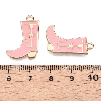 Rack Plating Alloy Enamel Pendants ENAM-G225-01G-05-1