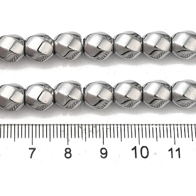 Electroplated Non-Magnetic Synthetic Hematite Beads Strands G-P518-05C-01-1