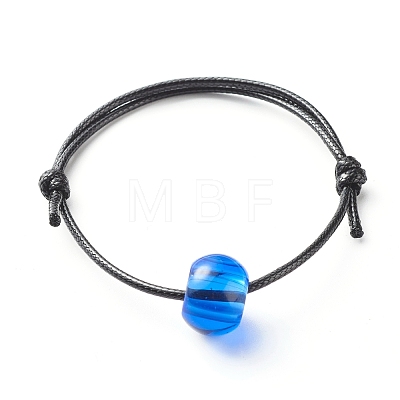 European Glass Large Hole Beads Bracelet for Teen Girl Women BJEW-JB06845-1