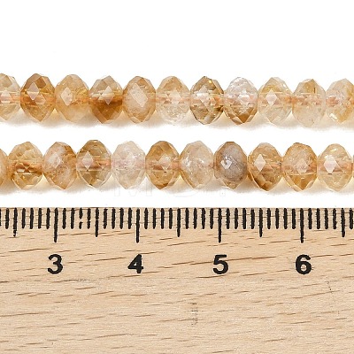 Heated Natural Citrine Beads Strands G-B175-A05-4x6mm-1