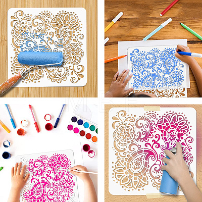 PET Hollow Out Drawing Painting Stencils DIY-WH0405-0058-1