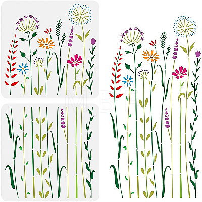 Plastic Drawing Painting Stencils Templates Sets DIY-WH0172-1018-1