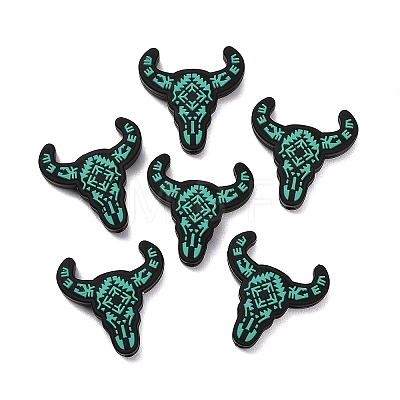 West Cowboy Theme Food Grade Eco-Friendly Silicone Beads SIL-T058-04D-1