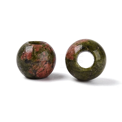 Natural Unakite European Beads G-Q602-09A-11-1