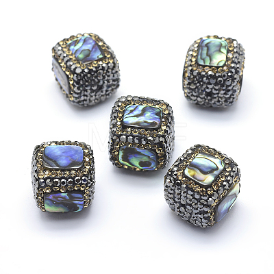 Handmade Polymer Clay Rhinestone Beads RB-A062-087-1